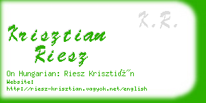 krisztian riesz business card